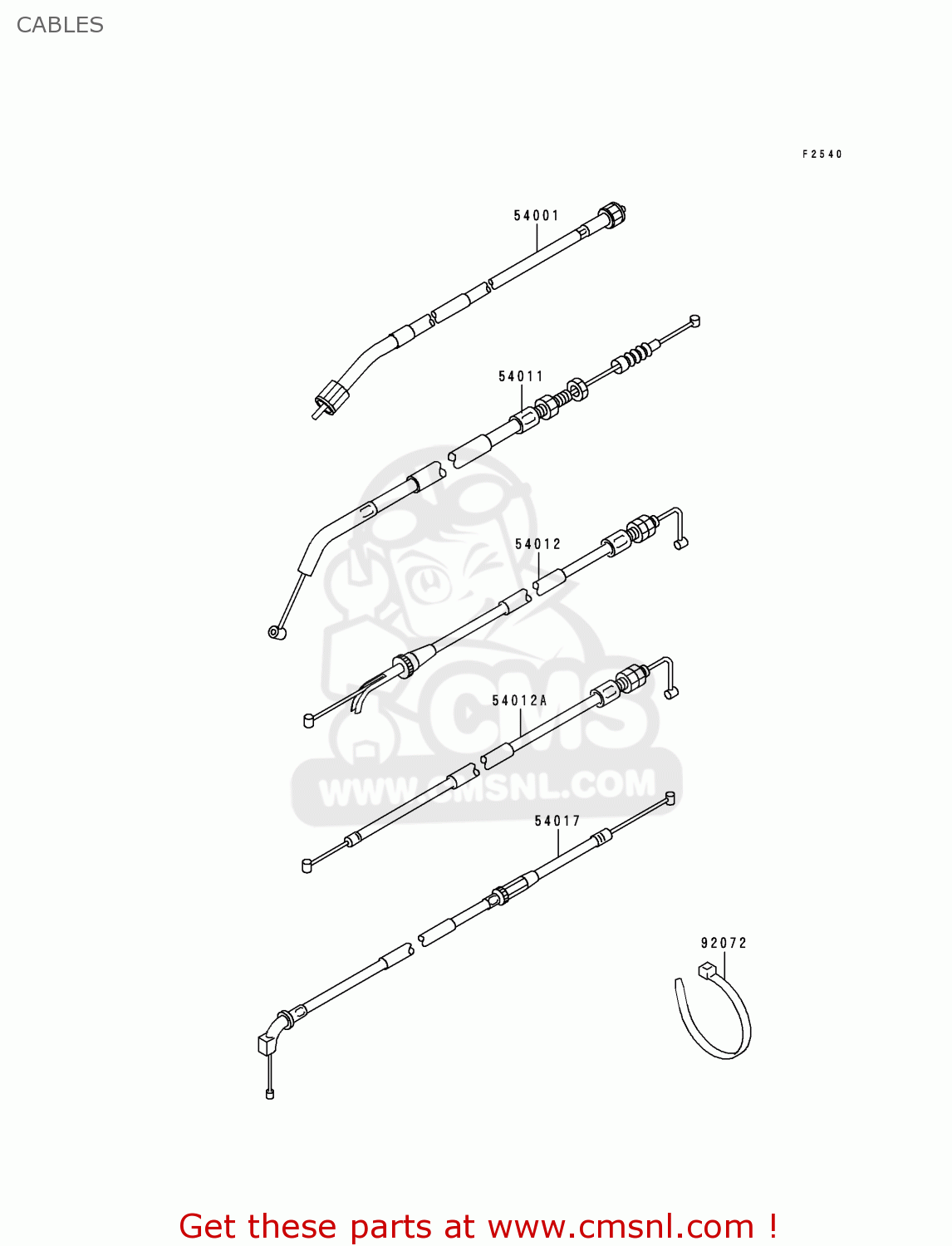CABLES EX500D6 GPZ500S 1999 UNITED KINGDOM