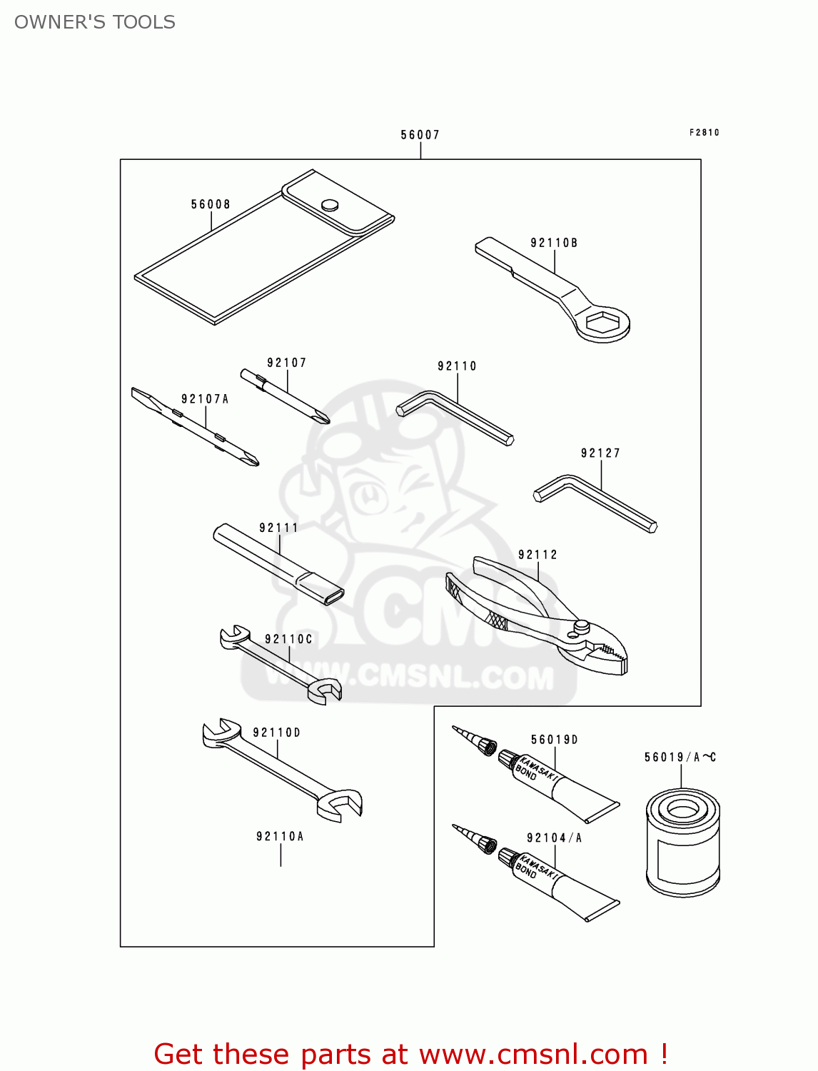 OWNER'S TOOLS EX500D6 GPZ500S 1999 UNITED KINGDOM