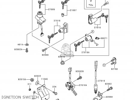 IGNITION SWITCH - EX500D6 GPZ500S 1999 UNITED KINGDOM