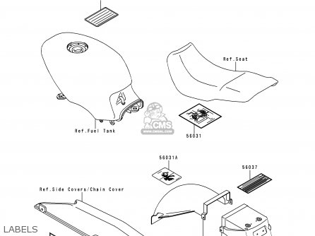 LABELS - EX500D6 GPZ500S 1999 UNITED KINGDOM
