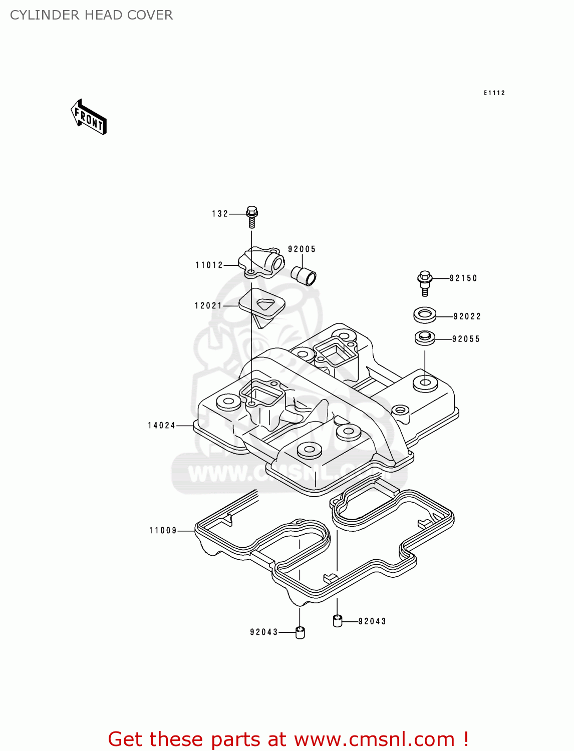 CYLINDER HEAD COVER EX500D6 NINJA 500 1999 USA CALIFORNIA CANADA