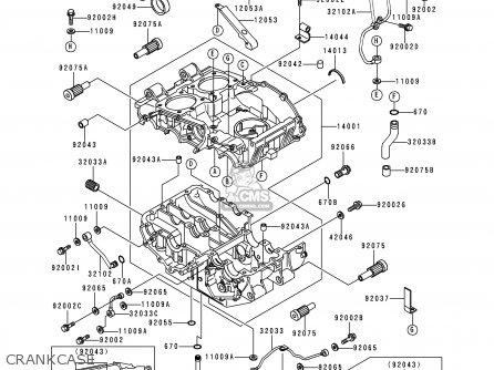 CRANKCASE - EX500D6 NINJA 500 1999 USA CALIFORNIA CANADA