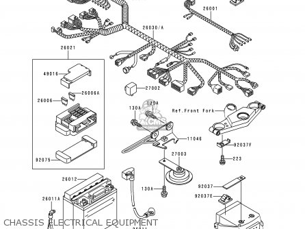 CHASSIS ELECTRICAL EQUIPMENT - EX500D6 NINJA 500 1999 USA CALIFORNIA CANADA