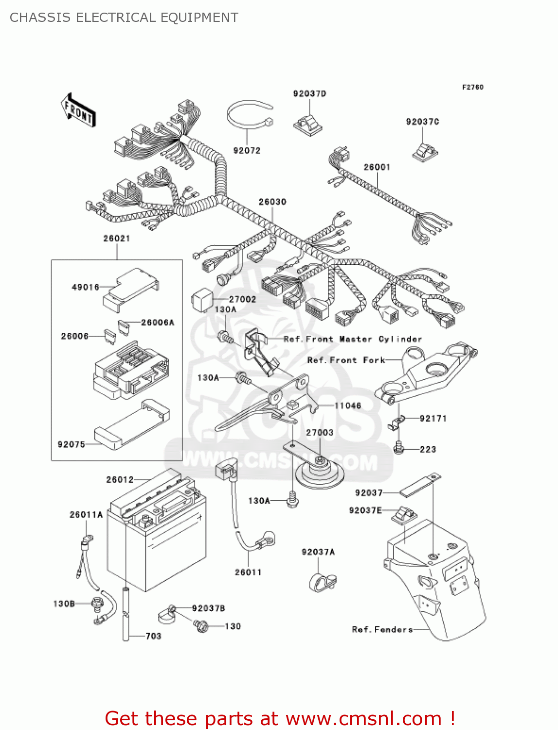 CHASSIS ELECTRICAL EQUIPMENT EX500D6F NINJA 500R 2006 USA CALIFORNIA CANADA