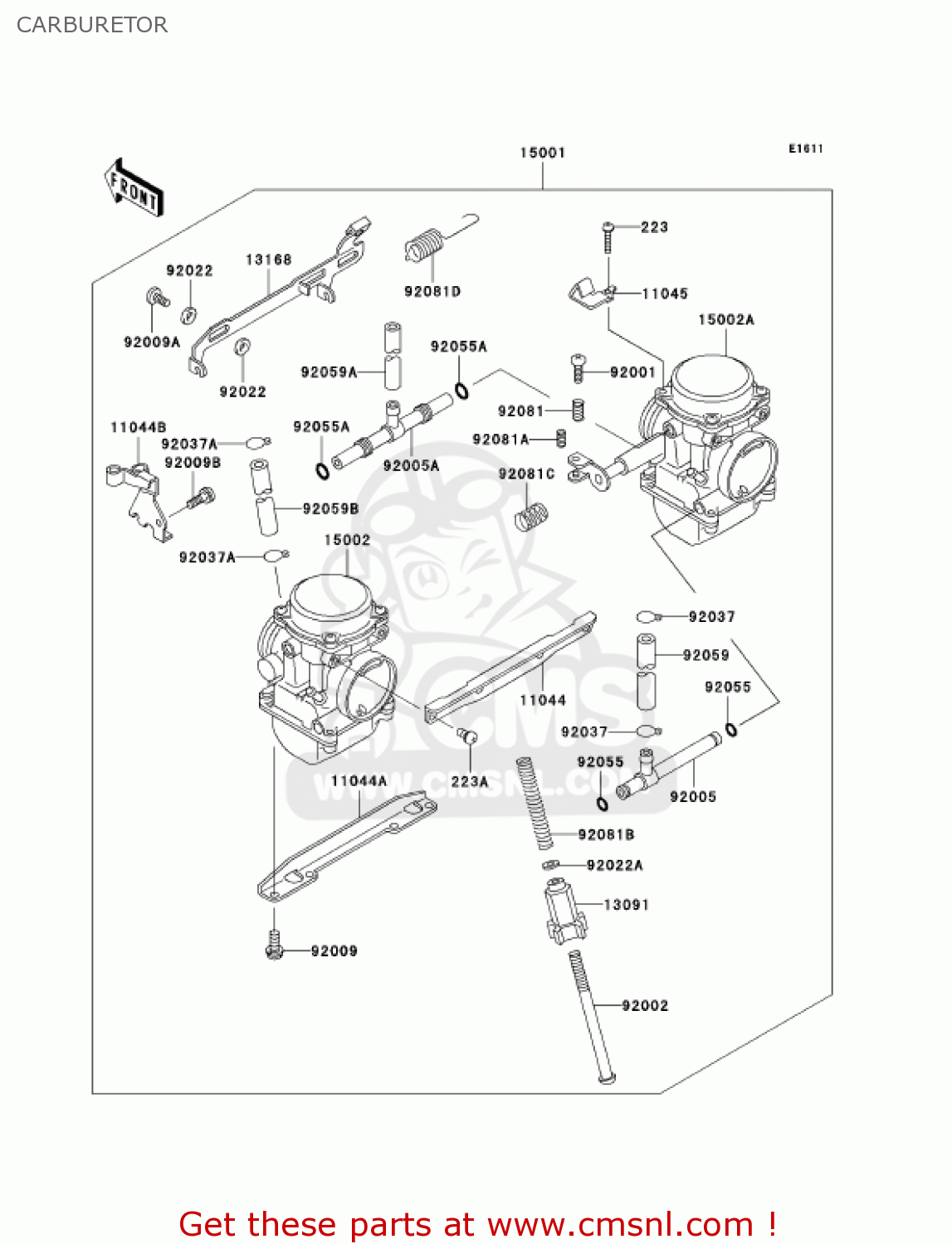 CARBURETOR EX500D6F NINJA 500R 2006 USA CALIFORNIA CANADA