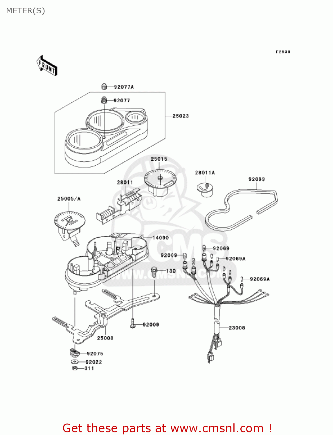 METER(S) EX500D6F NINJA 500R 2006 USA CALIFORNIA CANADA
