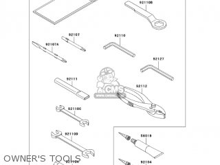 OWNER'S TOOLS - EX500D6F NINJA 500R 2006 USA CALIFORNIA CANADA