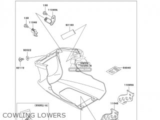 COWLING LOWERS - EX500D6F NINJA 500R 2006 USA CALIFORNIA CANADA
