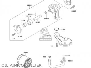 OIL PUMP/OIL FILTER - EX500D6F NINJA 500R 2006 USA CALIFORNIA CANADA