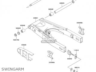 SWINGARM - EX500D6F NINJA 500R 2006 USA CALIFORNIA CANADA