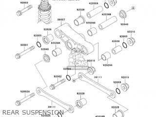 REAR SUSPENSION - EX500D6F NINJA 500R 2006 USA CALIFORNIA CANADA