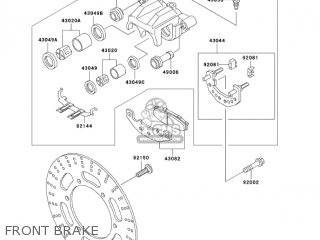 FRONT BRAKE - EX500D6F NINJA 500R 2006 USA CALIFORNIA CANADA
