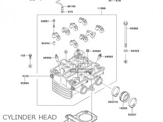 CYLINDER HEAD - EX500D6F NINJA 500R 2006 USA CALIFORNIA CANADA