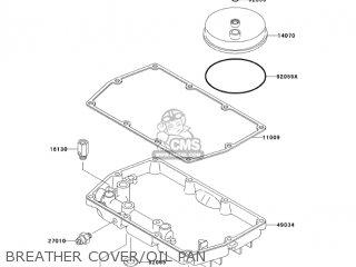 BREATHER COVER/OIL PAN - EX500D6F NINJA 500R 2006 USA CALIFORNIA CANADA