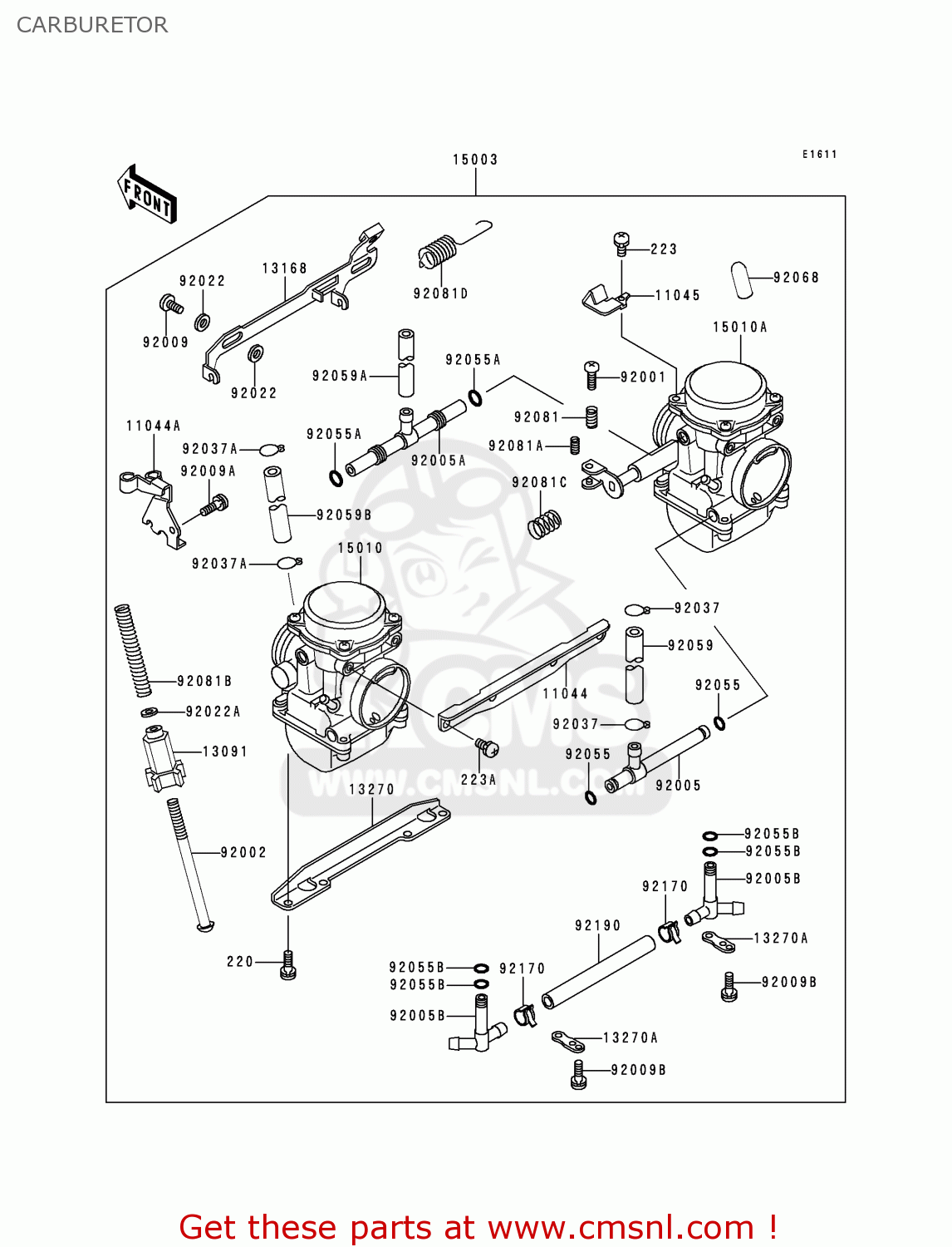 CARBURETOR EX500D7 GPZ500S 2000 UNITED KINGDOM