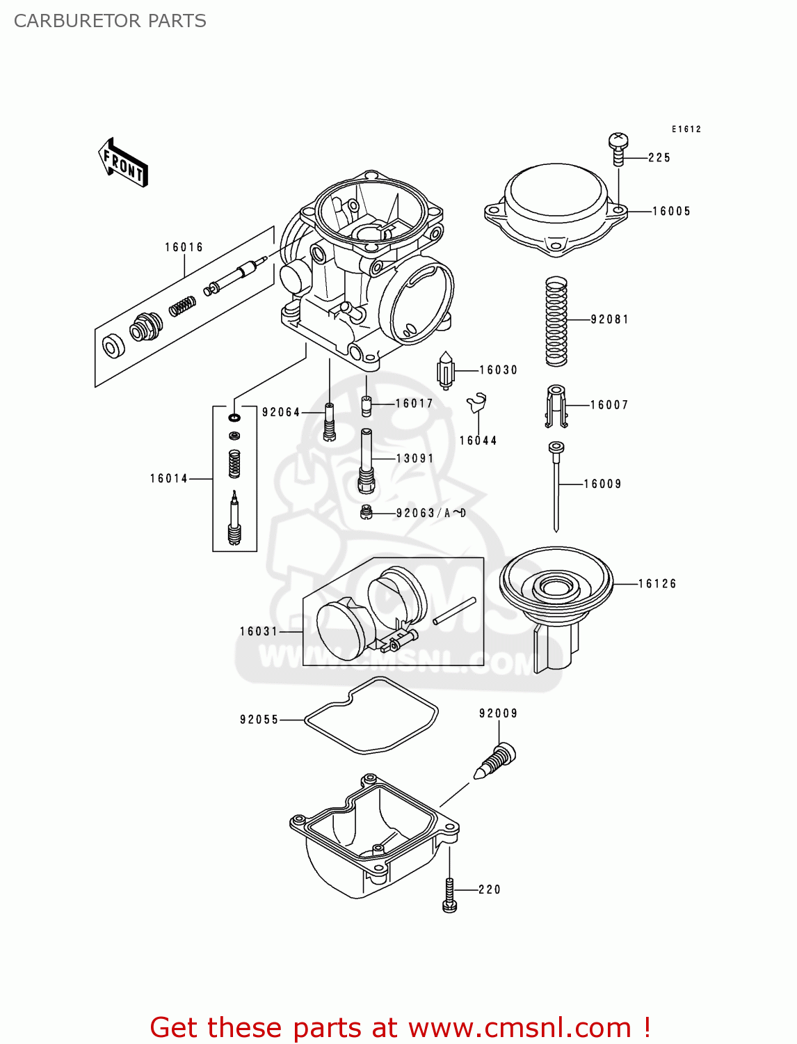 CARBURETOR PARTS EX500D7 GPZ500S 2000 UNITED KINGDOM