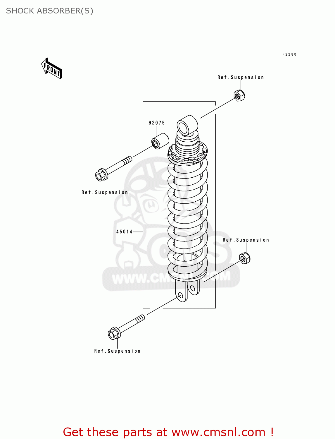 SHOCK ABSORBER(S) EX500D7 GPZ500S 2000 UNITED KINGDOM