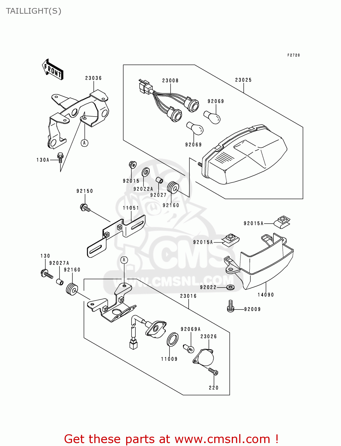 TAILLIGHT(S) EX500D7 GPZ500S 2000 UNITED KINGDOM