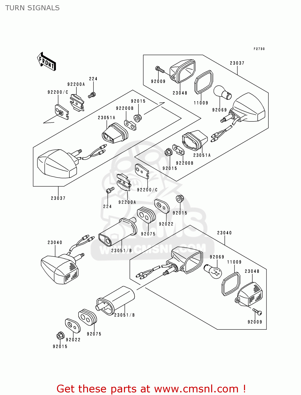 TURN SIGNALS EX500D7 GPZ500S 2000 UNITED KINGDOM