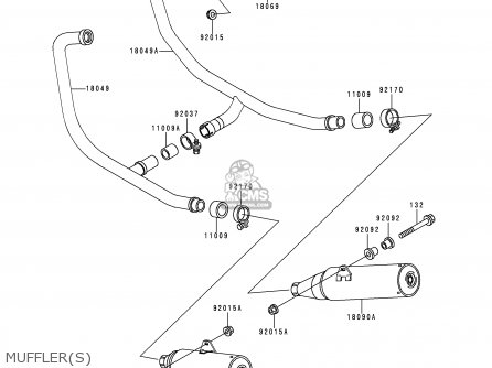 MUFFLER(S) - EX500D7 GPZ500S 2000 UNITED KINGDOM