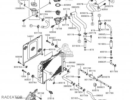 RADIATOR - EX500D7 GPZ500S 2000 UNITED KINGDOM