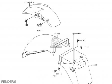 FENDERS - EX500D7 GPZ500S 2000 UNITED KINGDOM