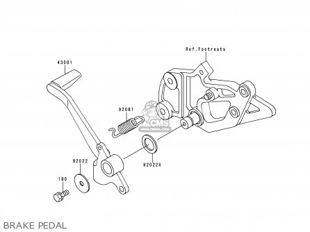BRAKE PEDAL - EX500D7 GPZ500S 2000 UNITED KINGDOM