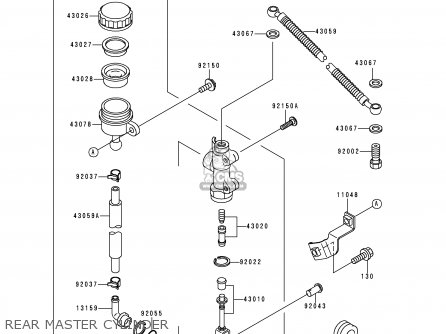 REAR MASTER CYLINDER - EX500D7 GPZ500S 2000 UNITED KINGDOM