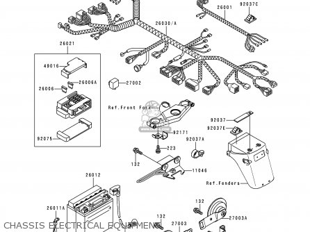 CHASSIS ELECTRICAL EQUIPMENT - EX500D7 GPZ500S 2000 UNITED KINGDOM