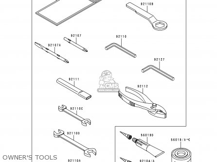 OWNER'S TOOLS - EX500D7 GPZ500S 2000 UNITED KINGDOM