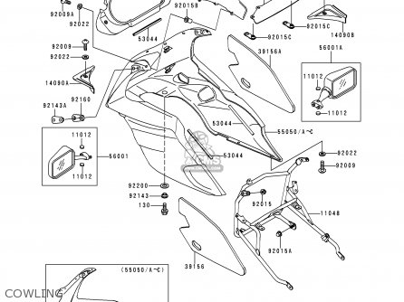 COWLING - EX500D7 GPZ500S 2000 UNITED KINGDOM