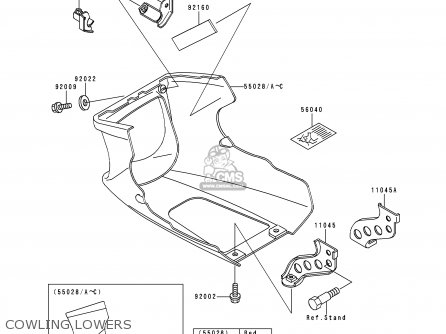 COWLING LOWERS - EX500D7 GPZ500S 2000 UNITED KINGDOM