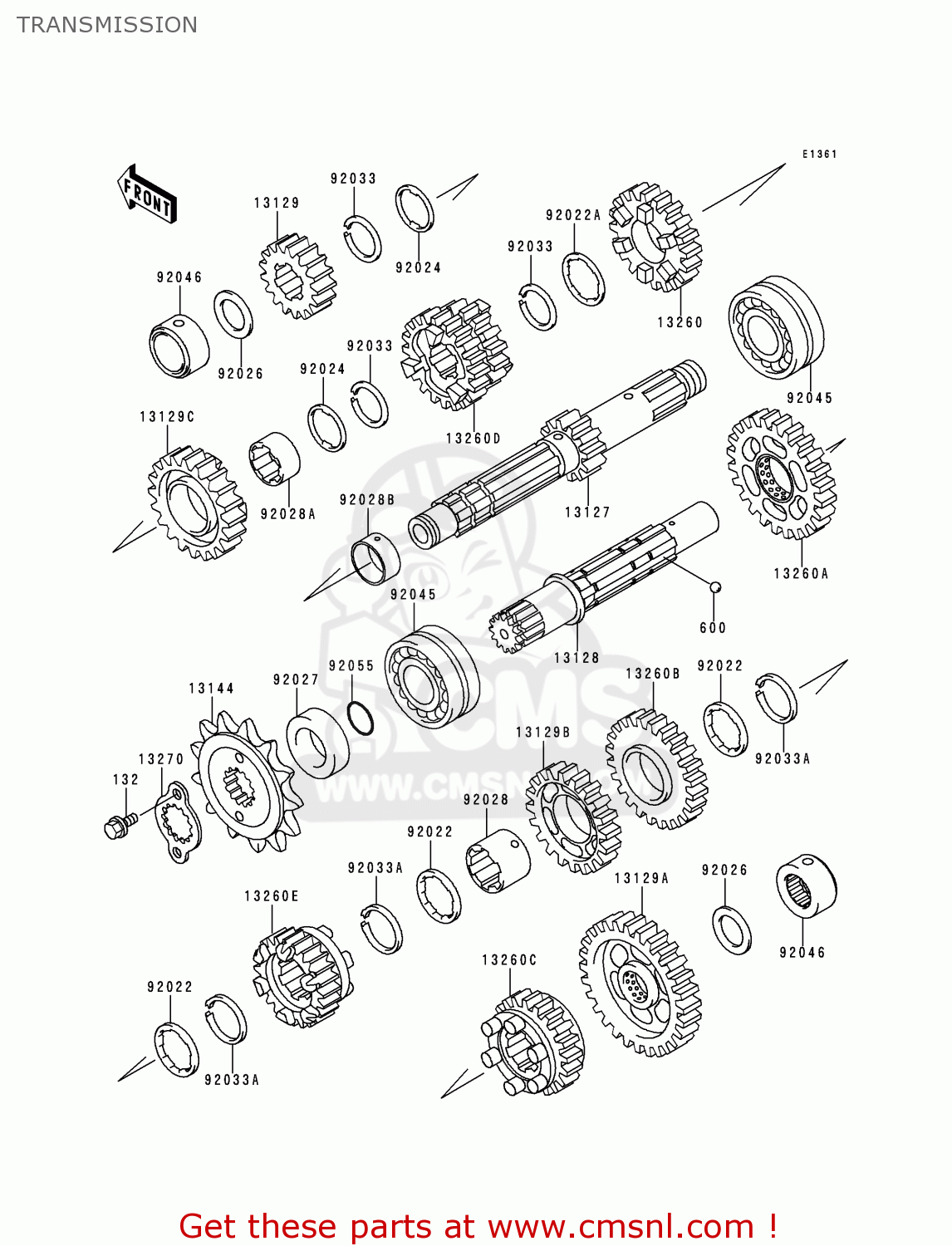 TRANSMISSION EX500D7 NINJA 500 2000 USA CALIFORNIA CANADA