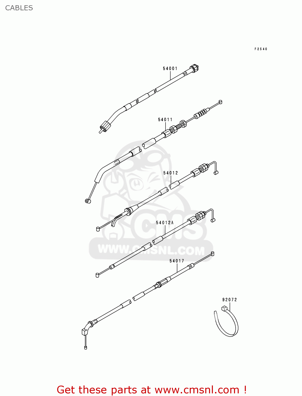 CABLES EX500D7 NINJA 500 2000 USA CALIFORNIA CANADA