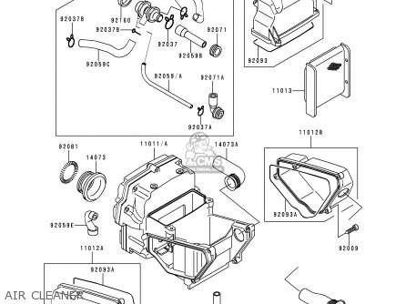 AIR CLEANER - EX500D7 NINJA 500 2000 USA CALIFORNIA CANADA