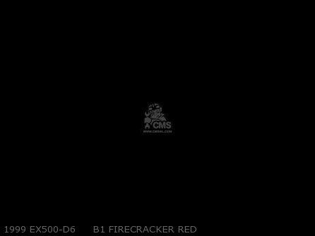 1999 EX500-D6     B1 FIRECRACKER RED - EX500D7 NINJA 500 2000 USA CALIFORNIA CANADA