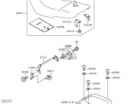 SEAT - EX500D7 NINJA 500 2000 USA CALIFORNIA CANADA