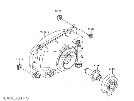 HEADLIGHT(S) - EX500D7 NINJA 500 2000 USA CALIFORNIA CANADA