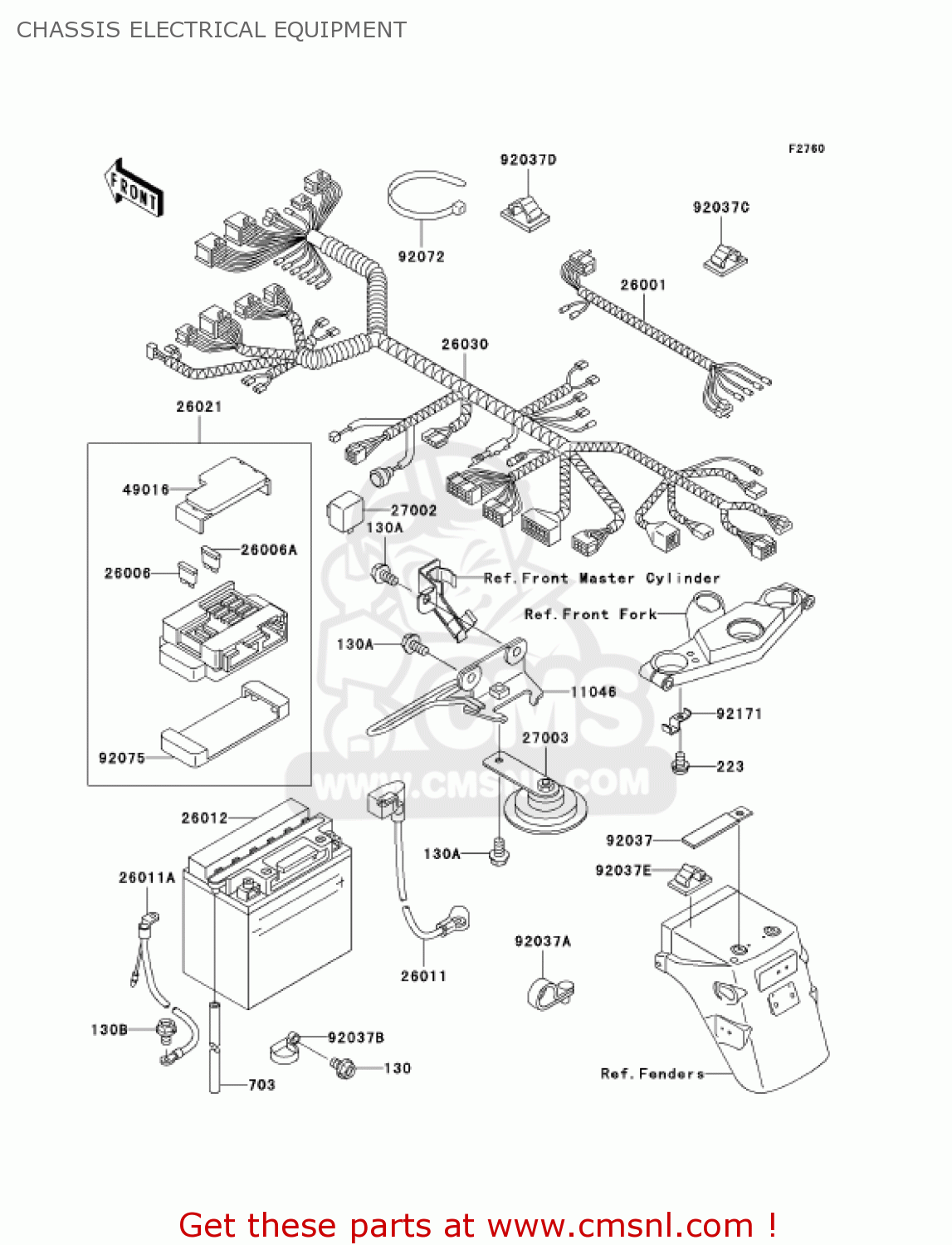 CHASSIS ELECTRICAL EQUIPMENT EX500D7F NINJA 500R 2007 USA CALIFORNIA CANADA