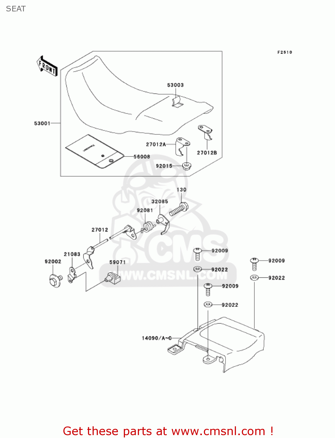 SEAT EX500D7F NINJA 500R 2007 USA CALIFORNIA CANADA