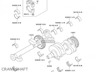 CRANKSHAFT - EX500D7F NINJA 500R 2007 USA CALIFORNIA CANADA