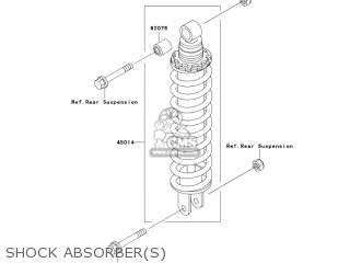 SHOCK ABSORBER(S) - EX500D7F NINJA 500R 2007 USA CALIFORNIA CANADA