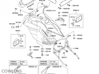 COWLING - EX500D7F NINJA 500R 2007 USA CALIFORNIA CANADA