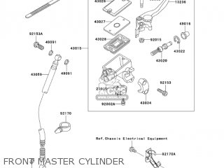 FRONT MASTER CYLINDER - EX500D7F NINJA 500R 2007 USA CALIFORNIA CANADA
