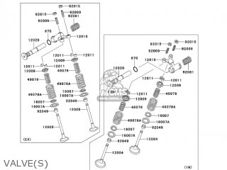 VALVE(S) - EX500D7F NINJA 500R 2007 USA CALIFORNIA CANADA