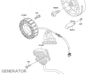 GENERATOR - EX500D7F NINJA 500R 2007 USA CALIFORNIA CANADA