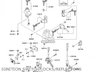 IGNITION SWITCH/LOCKS/REFLECTORS - EX500D7F NINJA 500R 2007 USA CALIFORNIA CANADA