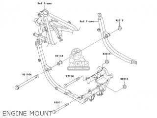 ENGINE MOUNT - EX500D7F NINJA 500R 2007 USA CALIFORNIA CANADA