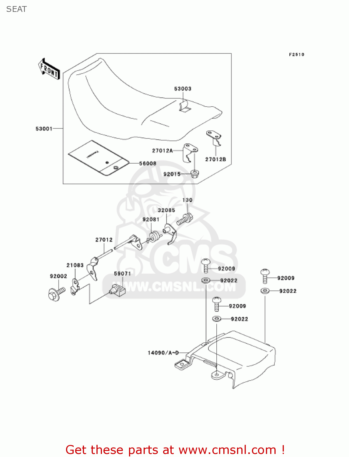 SEAT EX500D8 NINJA 500R 2001 USA CALIFORNIA CANADA