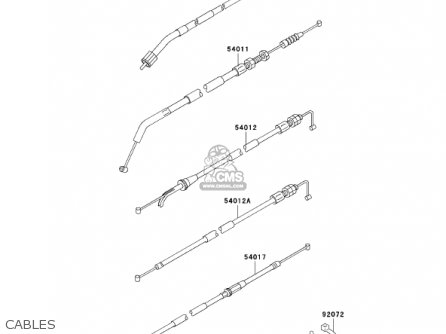 CABLES - EX500D8 NINJA 500R 2001 USA CALIFORNIA CANADA